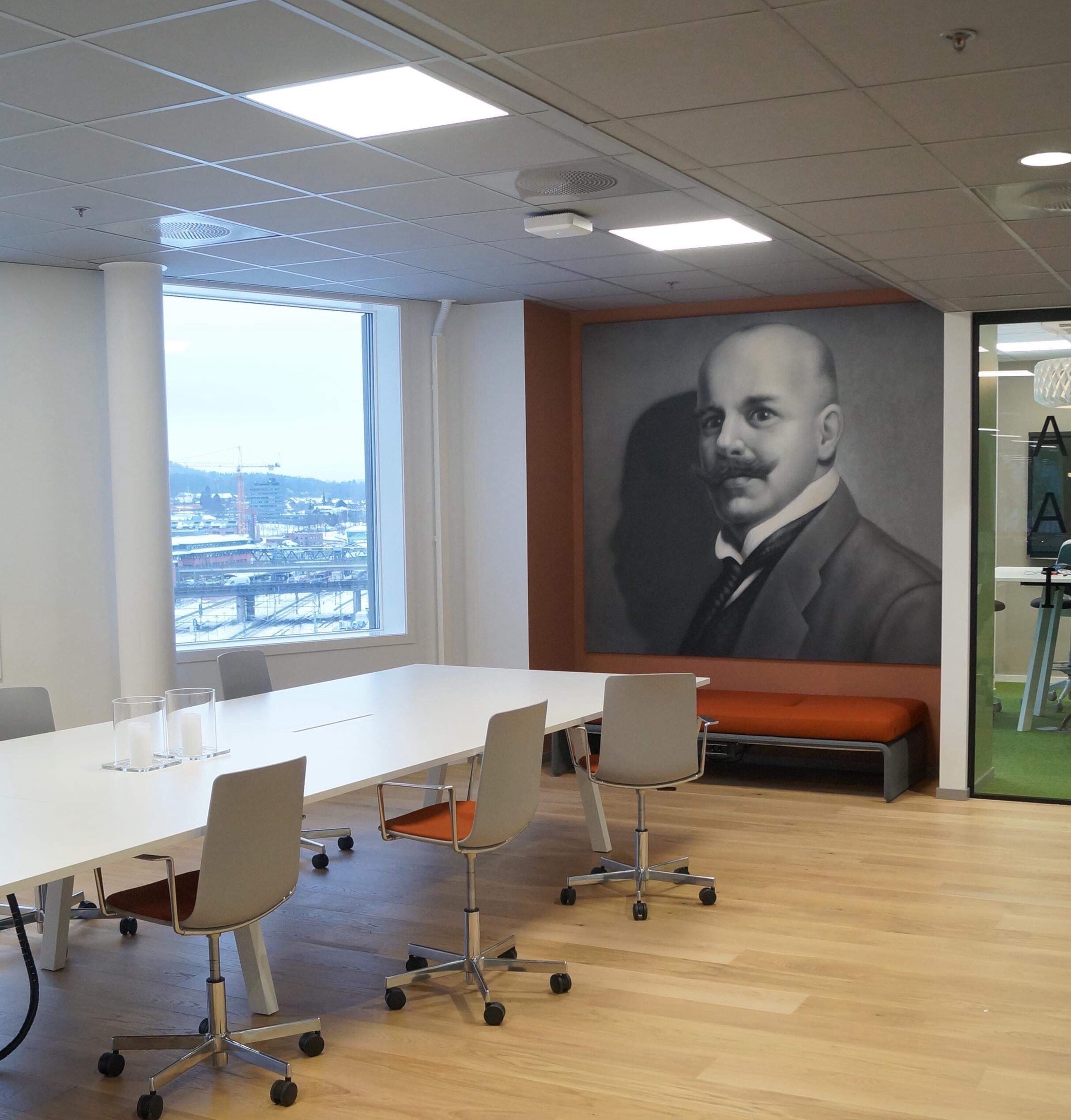 Detalj fra kunstverk for Boehringer Ingelheim