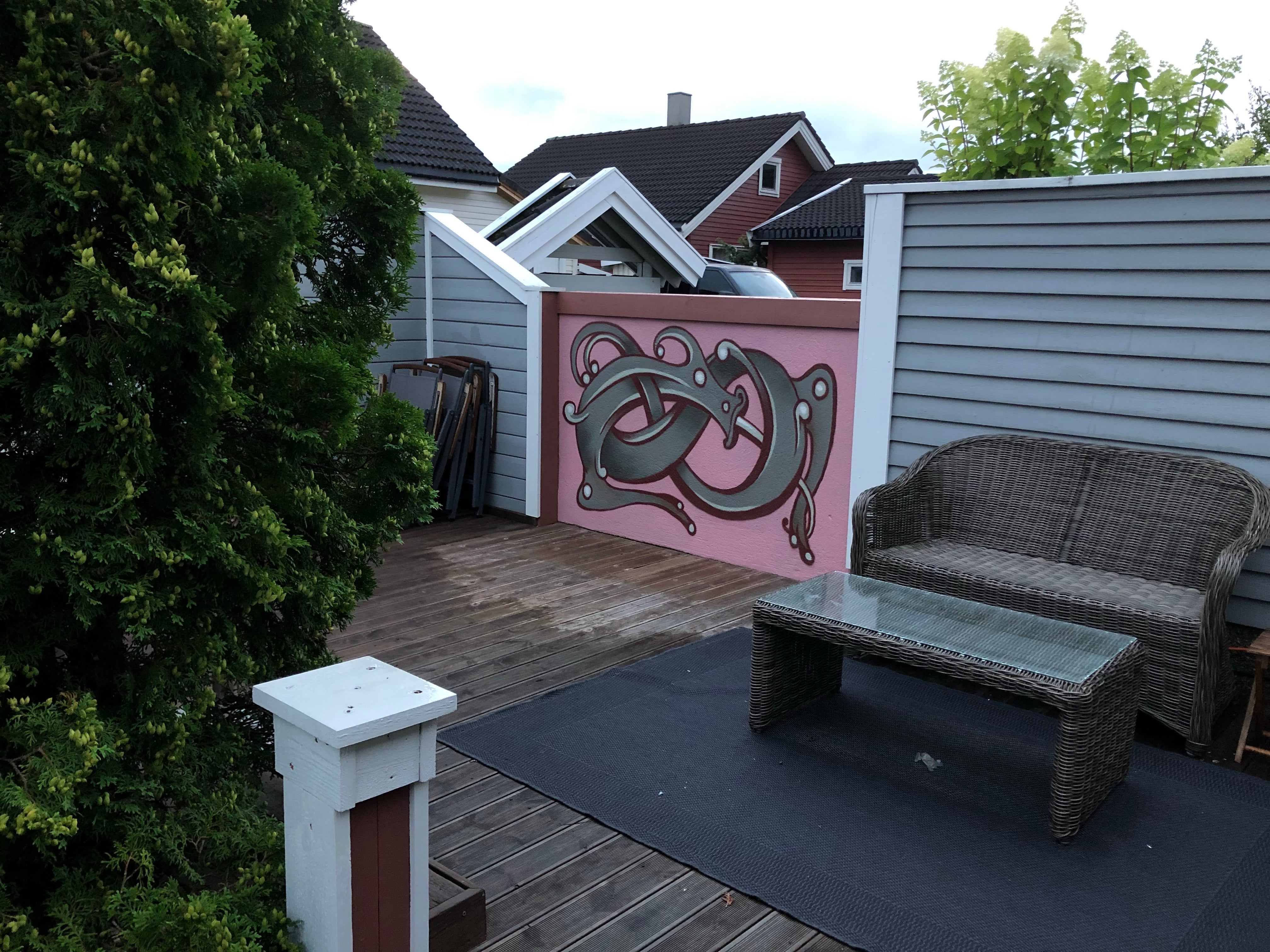 Detalj fra privat uteplass